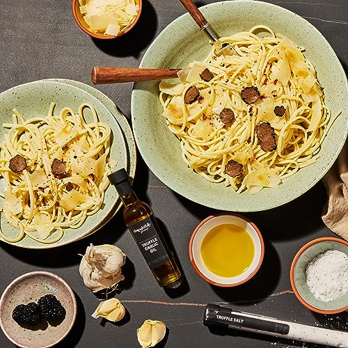 Image of Thoughtfully Gourmet, Truffle Salt & Olive Oil Gift Set, Includes 4 Premium Extra Virgin Olive Oil, 2 Truffle Salts with Real Truffles, Set of 6