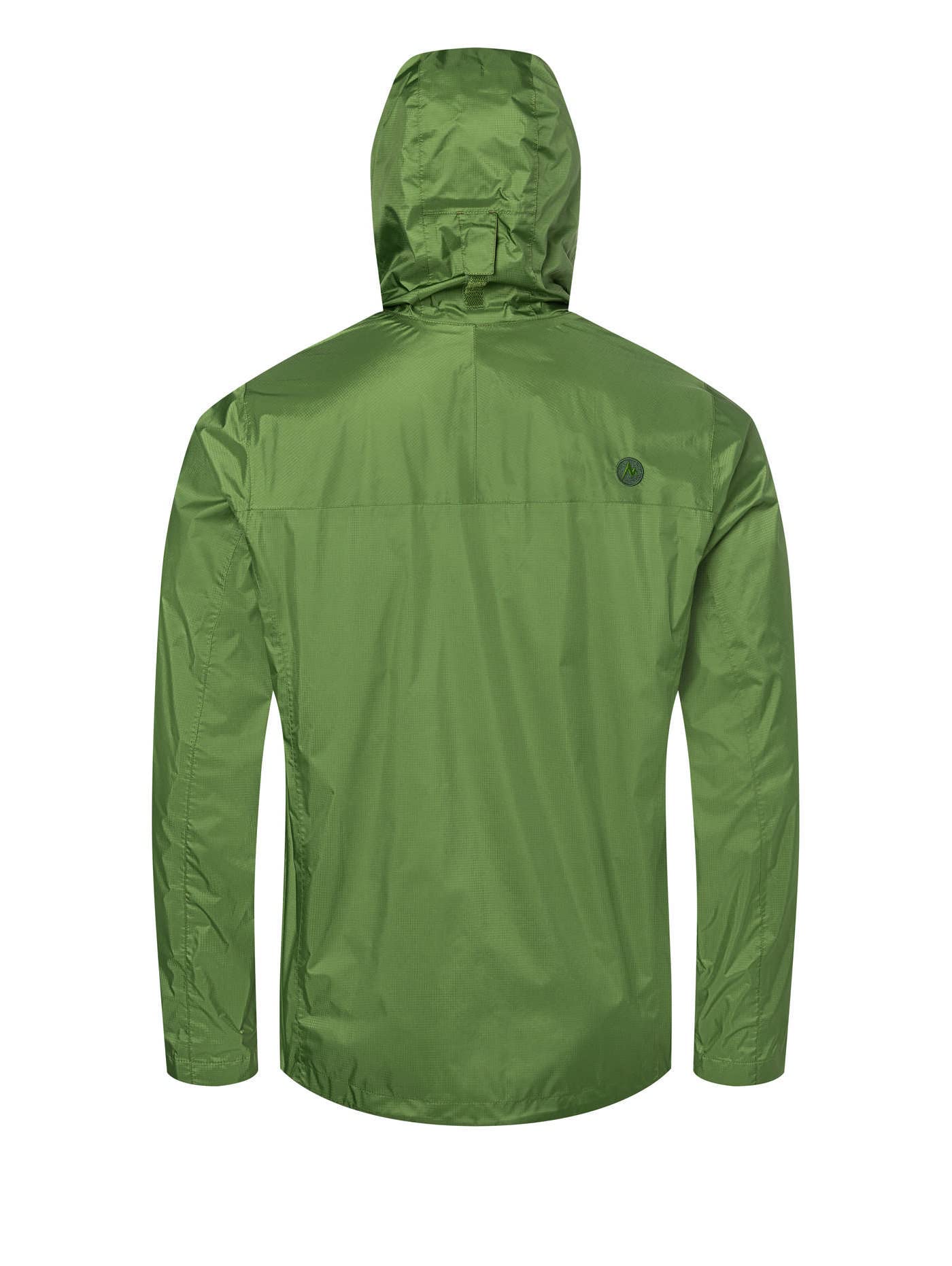 Marmot Meżczyzni PreCip Eco Jacket S22, Wodoodporna kurtka przeciwdeszczowa, oddychający płaszcz przeciwdeszczowy z kapturem, lekka wiatrówka hardshell na wędrówki, Foliage, L