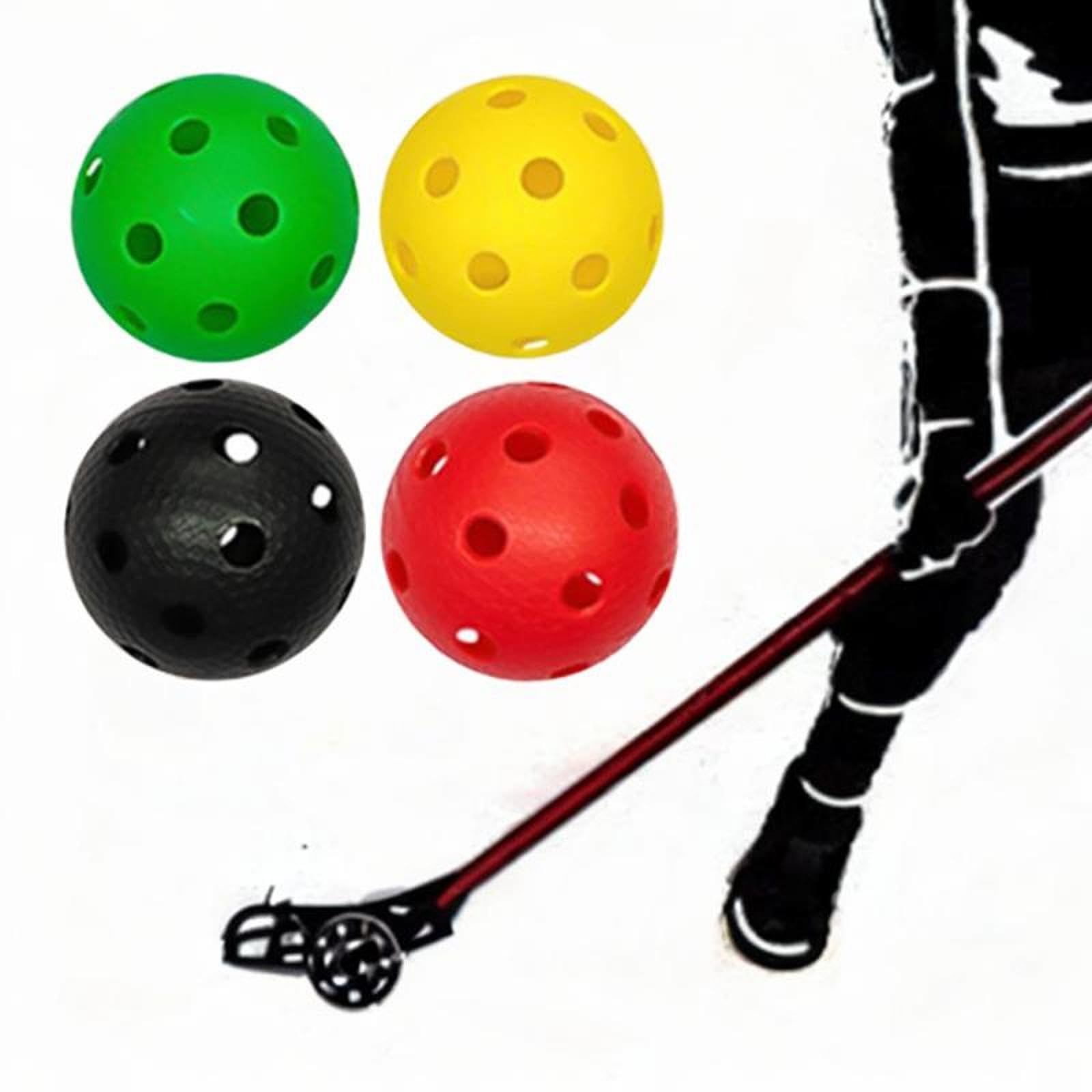 4X Balles de Floorball Balles de Compétition Balles de Remplacement Unihockey Balles de Floorball pour Les Athlètes Professionnels d'Entraînement de