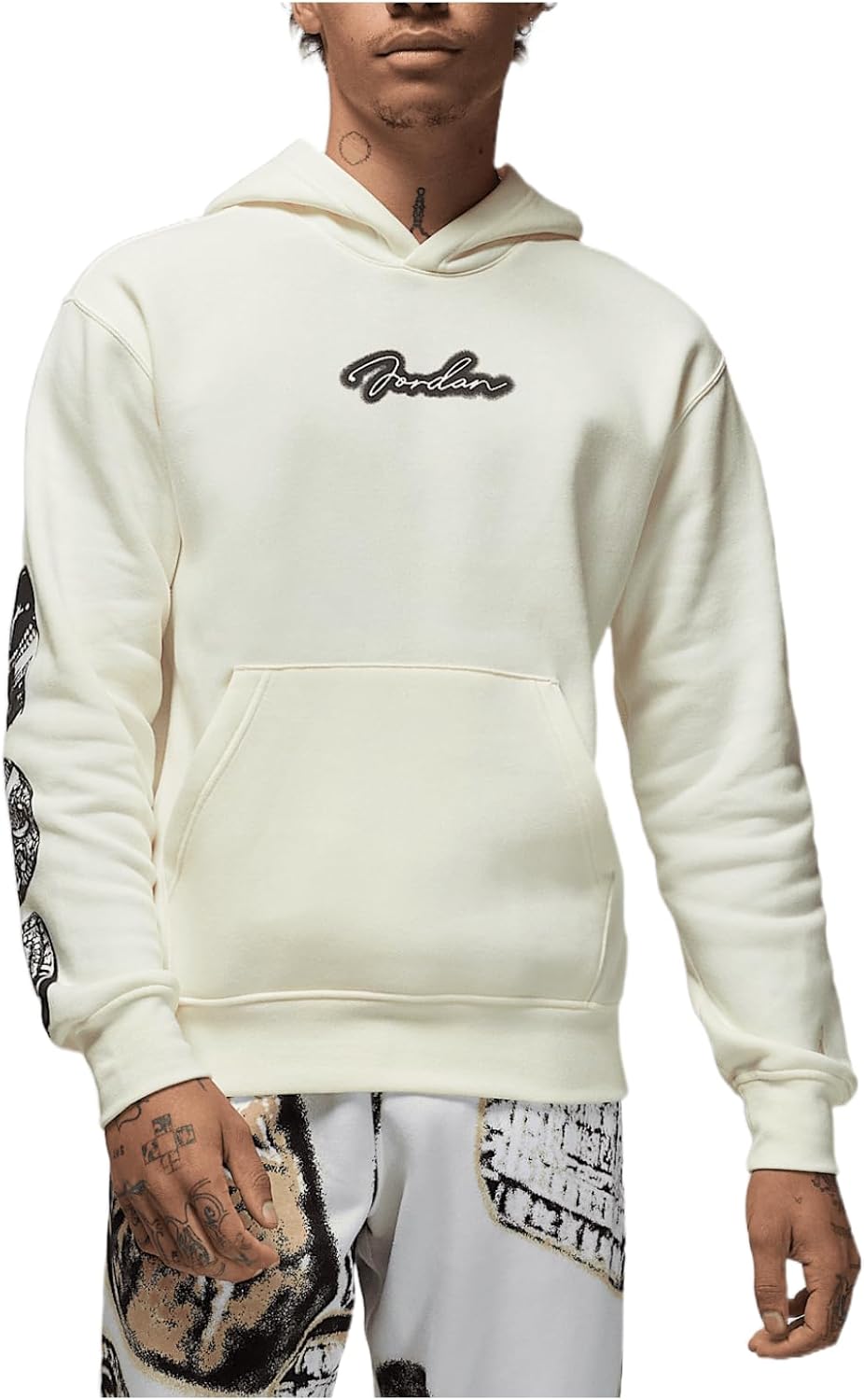 Jordan MVP Men's Pullover Fleece Hoodie (HF9303-133, Sail/Black/Sail)