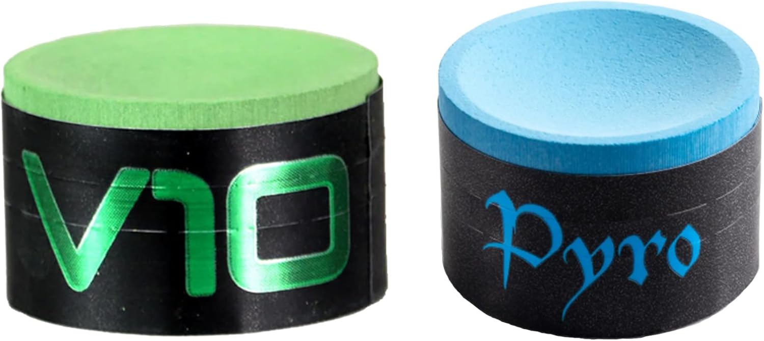 Taom V10 & Pyro Blue Professional Pool/Billiard Cue Chalk - 2 Pieces