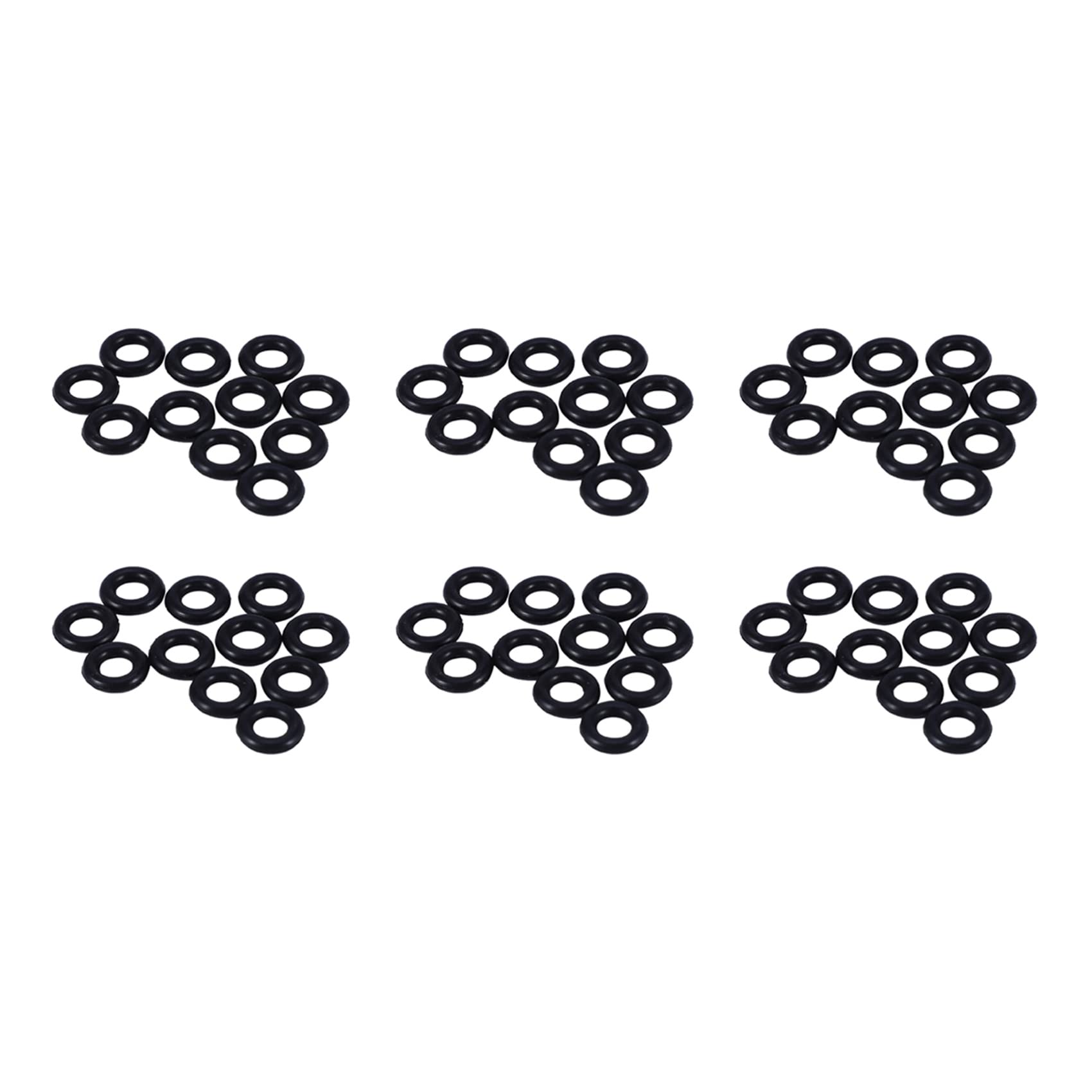 Jnchdghwa Black 60 Pcs Rubber Oil Seal O Shaped Rings Seal Washers 8 X 4 X 2 Mm