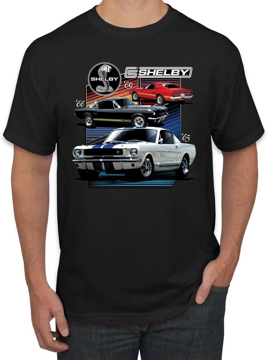Shelby 65 Powered by Ford Motors Mustang Logo Emblem Cars and Trucks Men's T-Shirt