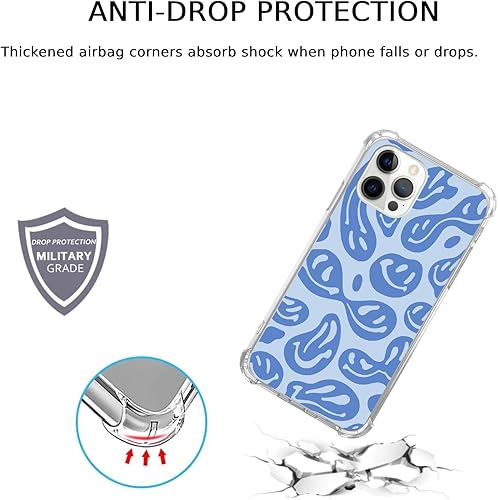 Vista 39 de Hippie Trippy - Funda psicodélica compatible con iPhone 15 Pro, funda con cara sonriente de ovni de astronauta alienígena para iPhone 15 Pro