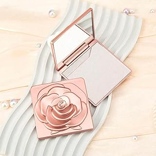 Exquisito espejo de maquillaje cuadrado plega...