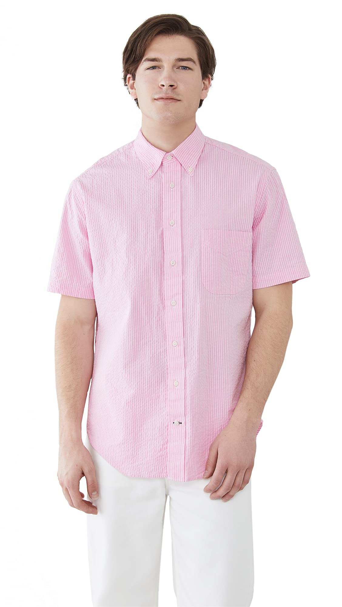 Men's Tonal Seersucker Short Sleeve Shirt