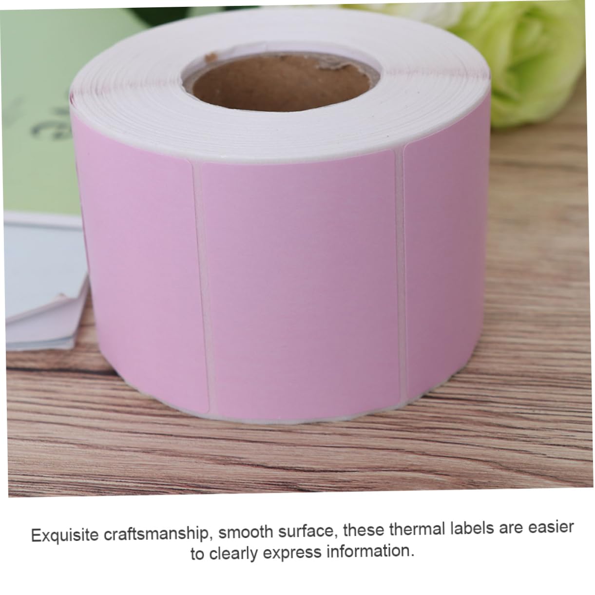 Gadpiparty Etichette e Resistente All'acqua in Carta Termica per Etichettatrice Rosa da 60x40mm 2 Pezzi Superficie Liscia per Spedizioni e Indirizzi