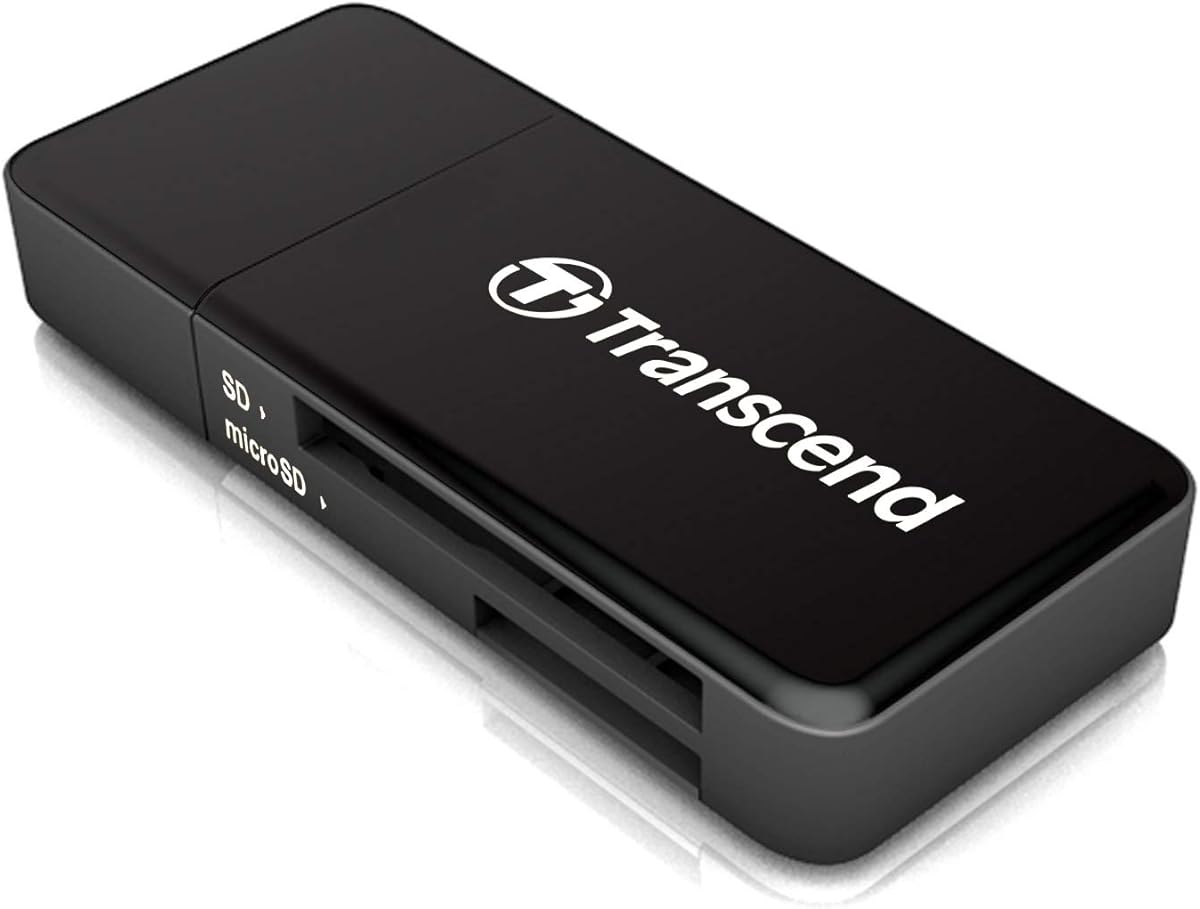 Transcend USB 3.0 SDHC/ SDXC/ microSDHC/ SDXC Card Reader, TS-RDF5K (Black)