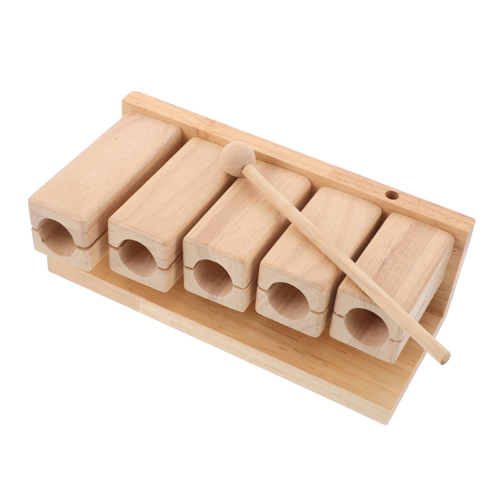 Instrumento de Percusión Manual de Madera, Bloque Rítmico de 5 Tonos