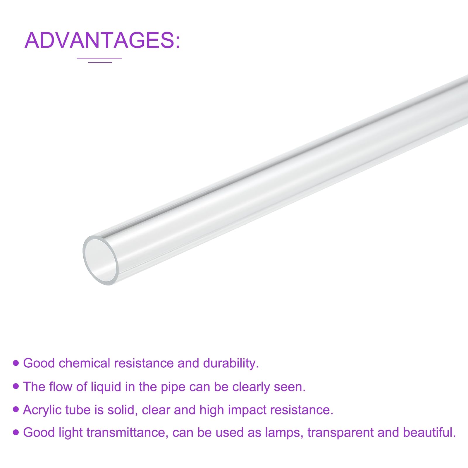 Tubi In Acrilico Trasparente DMiotech - 4 Pezzi, 13x15mm, 25cm, Per Acquari E DIY - Foto 2