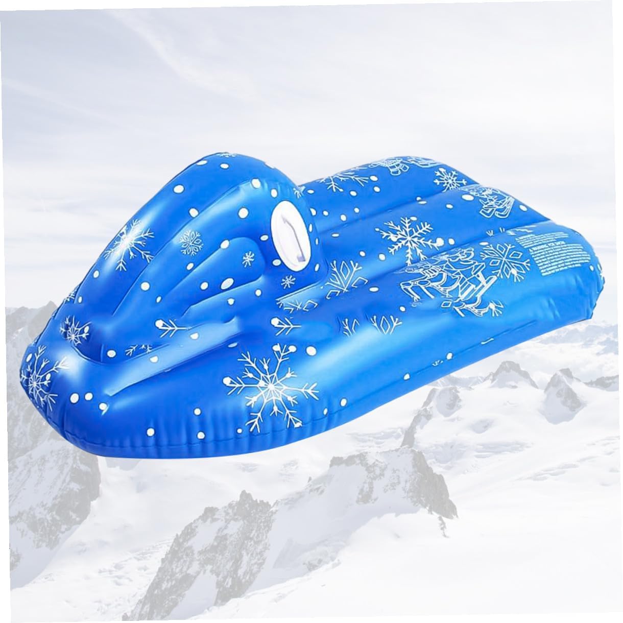 Inflatable Winter Snow Sled for PVC Snow Tube with Cold-Resistant Material Portable Skiing Inflatable Sled for Outdoor Sledding