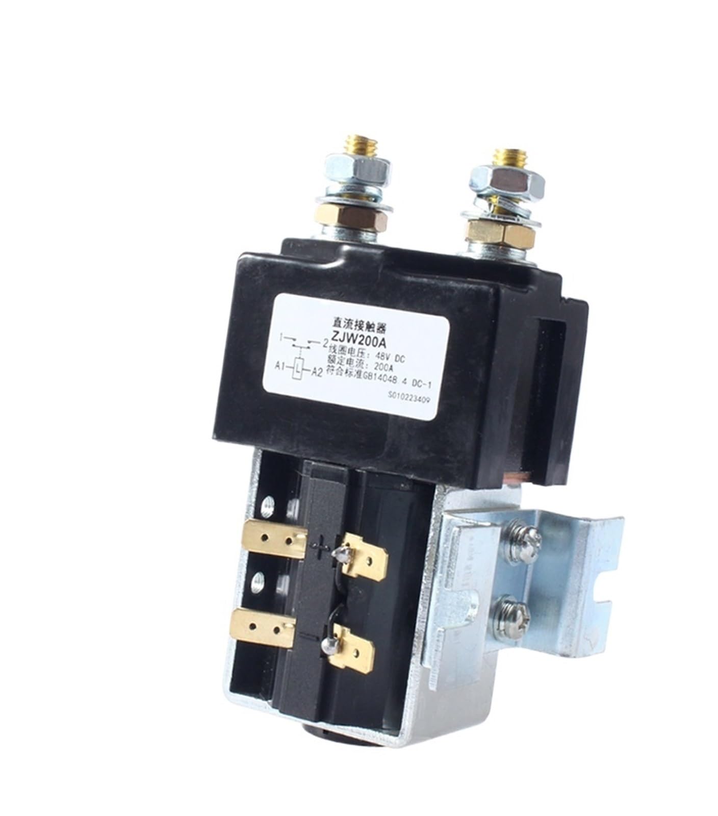 QfUxYYSLD SW180 NO (Normally Open) Style 12V 24V 36V 48V 60V 72V 200A DC Contactor ZJW200A for Forklift handling wehicle car Winch(24V)