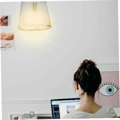 Miniatura 3 de Veemoon Persianas de repuesto para candelabro, pantalla decorativa transparente, cubierta de luz de rosca plateada para el hogar, tela elegante y