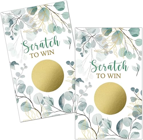 Haizct Paquete de 50 tarjetas de regalo en blanco de eucalipto en acuarela para pequeñas empresas, spa, belleza, maquillaje, peluquería, baby