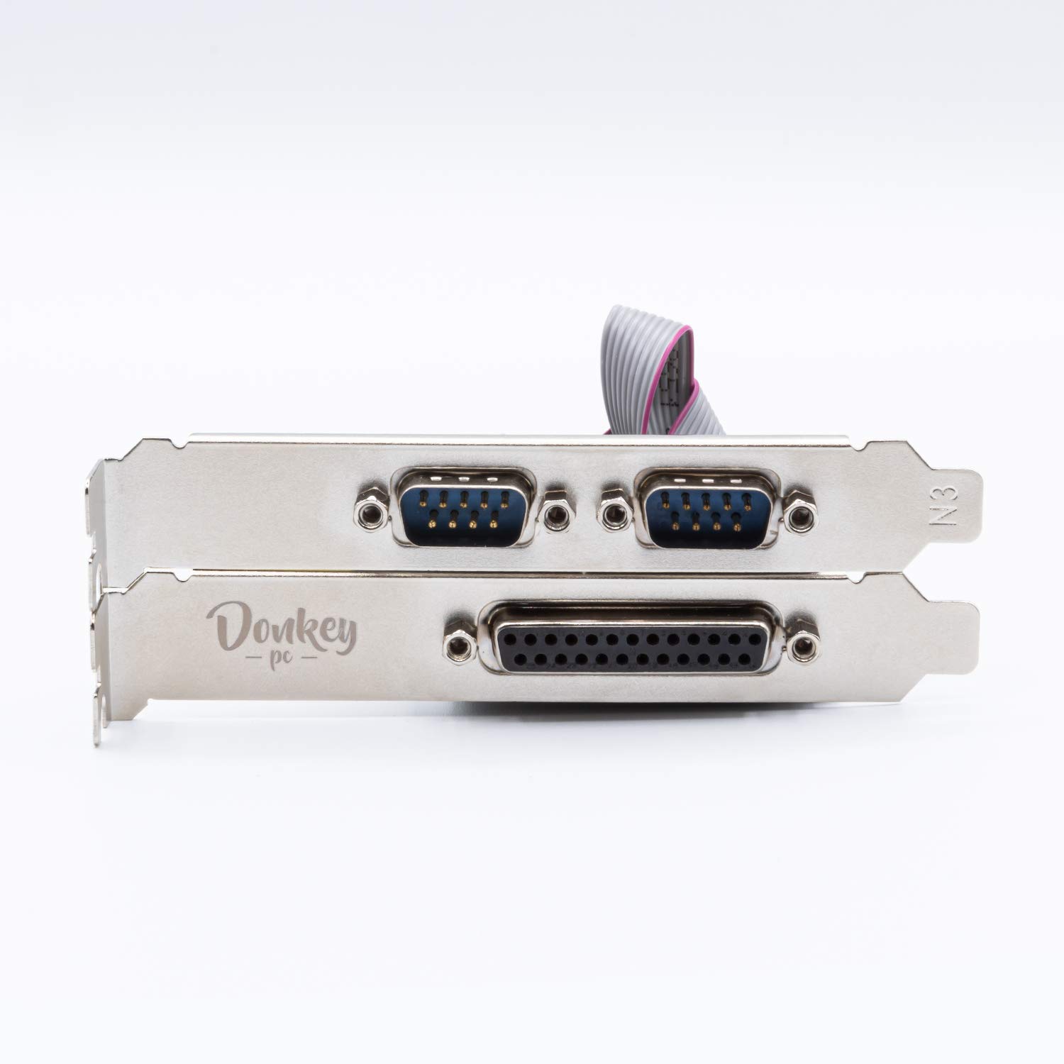 Carte PCI avec 2 ports série DB9 RS232 + 1 carte adaptateur de port LPT parallèle DB25 pour PC. Carte PCI parallèle avec carte d'extension à 2 ports série.
