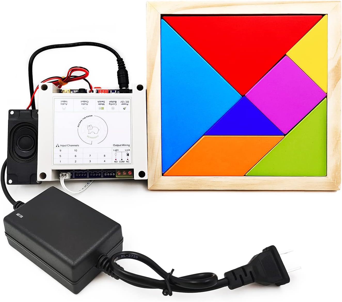 Escape Room Prop Tangram Props to Control 12V Magnetic Lock Escape Room Game Puzzle