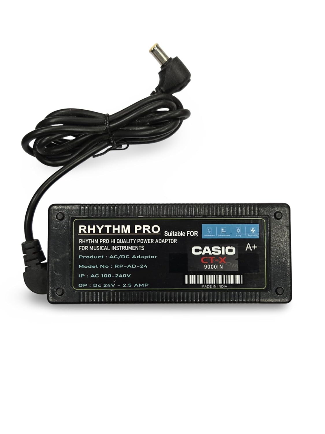C A S I O CTX 9000in 24volt 2.5 amp Rhythm pro Orignal Quality Power Adapter Compatible with CTX9000IN Brand: RHYTHM PRO-image-46
