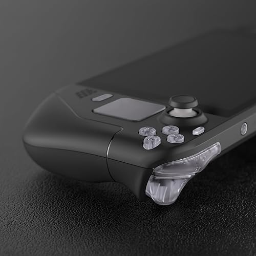 Miniatura 5 de eXtremeRate Juego completo de botones de repuesto transparentes para Steam Deck, parachoques ABXY D-pad personalizado para bricolaje, botones de