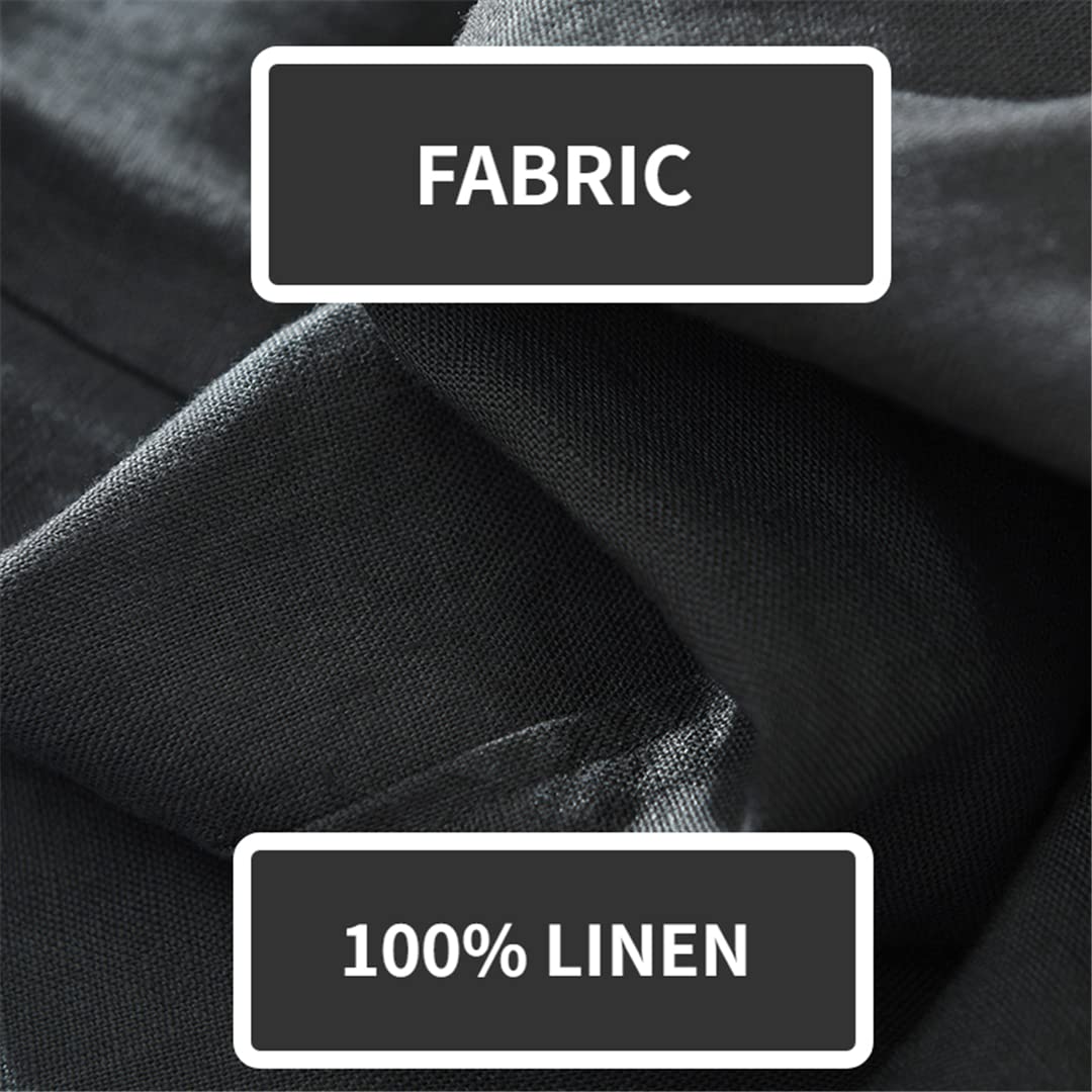Disimlarl Pantaloni alla caviglia in lino primavera estate pantaloni casual da uomo vintage sottile elastico in vita