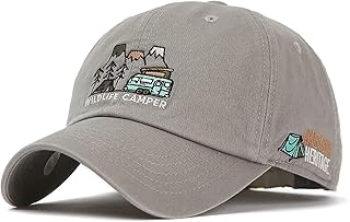 Sponsored Ad - Flipper Vintage Wildlife Camper Drawing Stone Washed Cotton Unstructured Baseball Cap Dad Hat Ball Cap