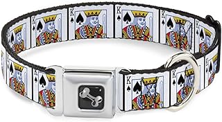 Buckle-Down Seatbelt Buckle Dog Collar - King of Spades - 1