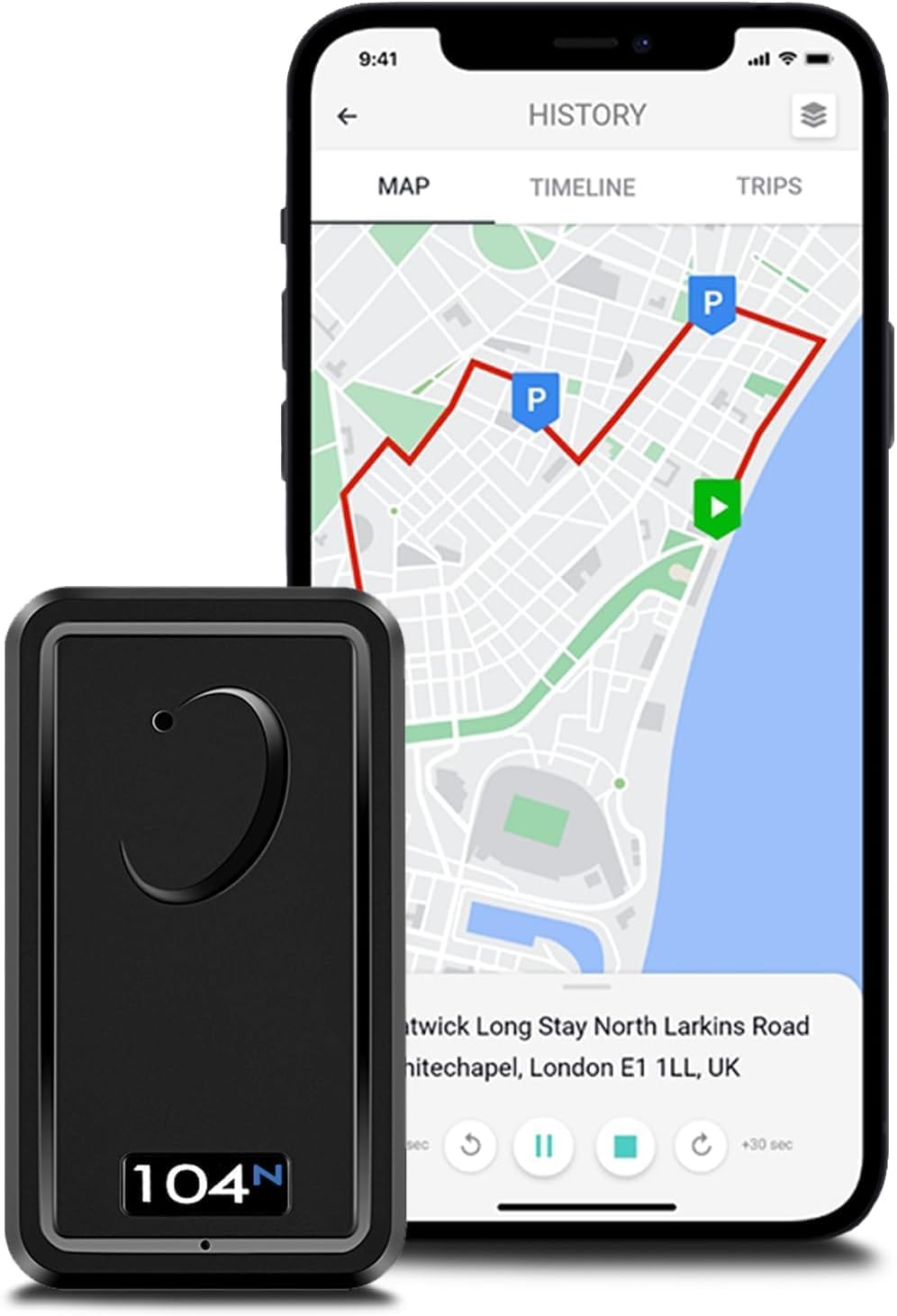 REWIRE SECURITY 104N 4G Magnetic GPS Tracker for Vehicle | Easy Mount | Fits with Car, Truck, Van & Motorbike | Live Tracking | Up to 21-Day Battery Life | Low Cost Subscription Plans | Free Trial