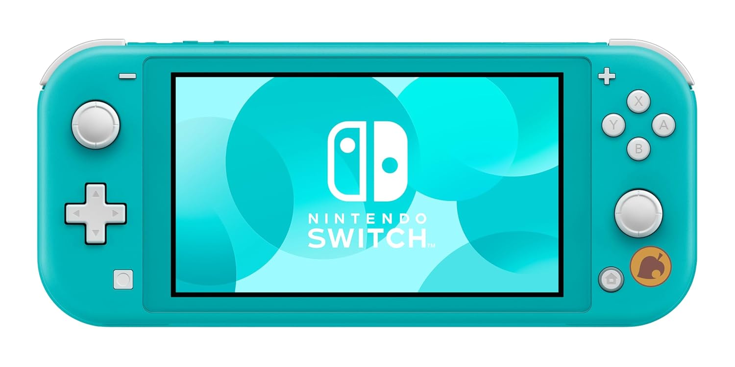 Nintendo Switch Lite Animal Crossing: New Horizons Timmy and Tommy Aloha version (turquoise) with pre-installed game and 12-month subscription Switch Online