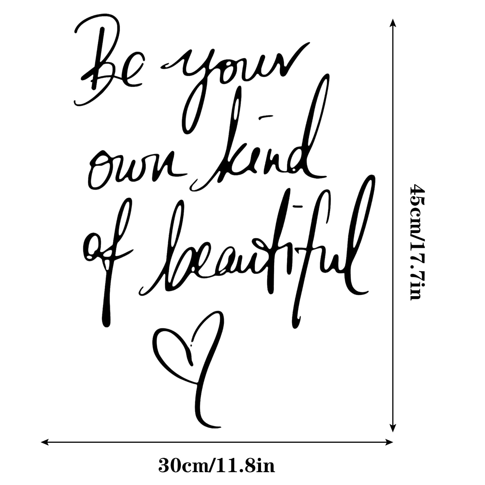 Inspirational Wall Quotes Stickers Be Your Own Kind of Beautiful Motivational Saying Home Decals Home Vinyl Decals Quote Decor for Office School Classroom Teen Dorm Room Wall Deca - Image 2