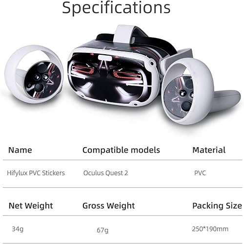Miniatura 3 de YYFRIEND Calcomanías de varios colores para auriculares y controladores Oculus Quest 2 VR