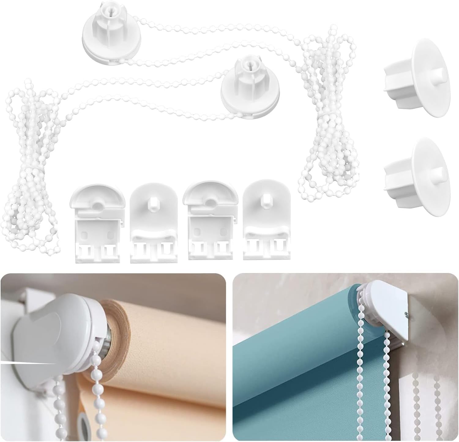 2 Sets Roller Blind Fittings - Complete Roller Blind Spares Kit with ...