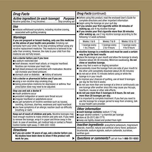 Goodsense Nicotine Polacrilex Lozenge, 2 Mg (Nicotine), Stop Smoking Aid, Cherry Flavor; Quit Smoking With Cherry Nicotine Lozenge, 108 Count #TOP3