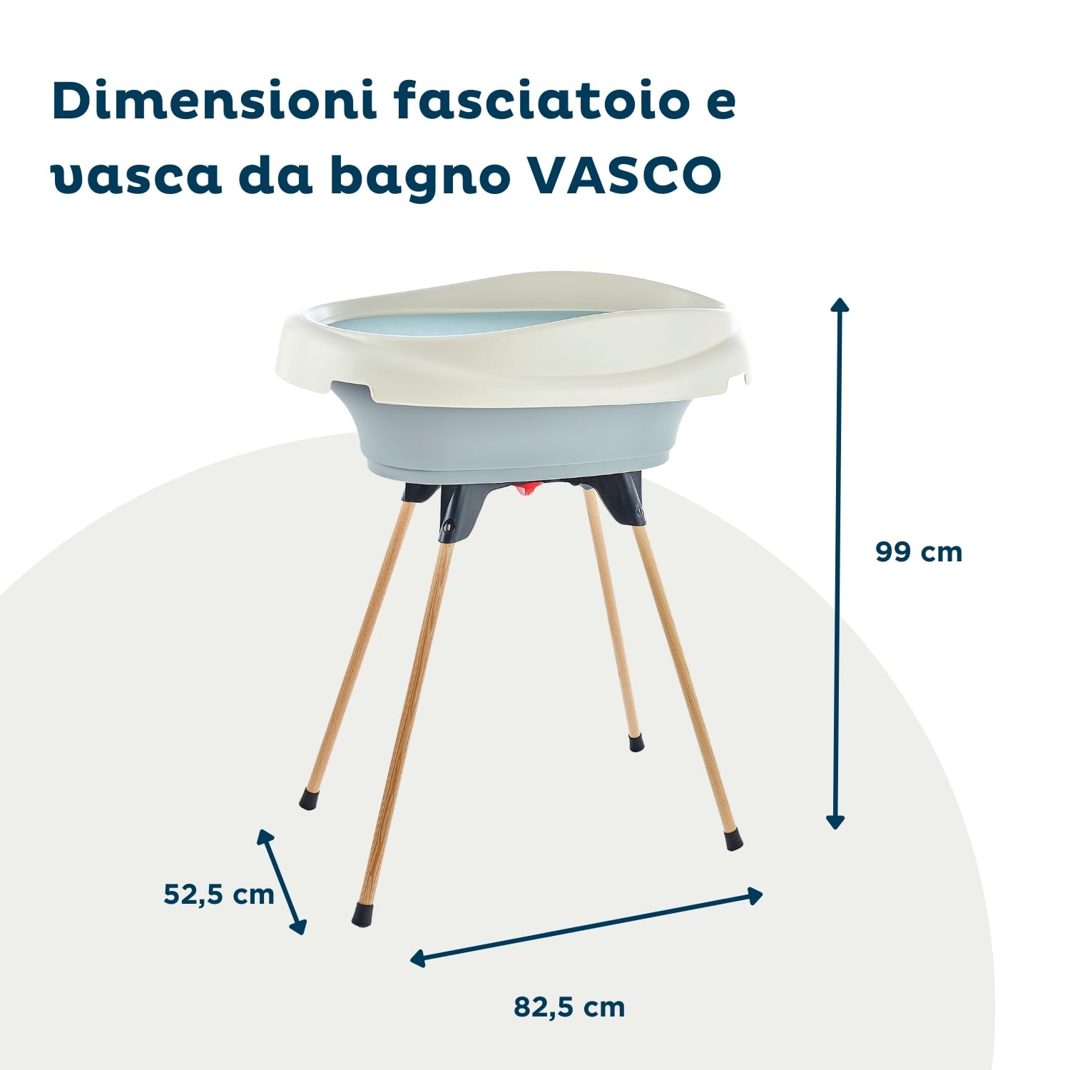 THERMOBABY Kit fasciatoio e vasca da bagno VASCO 2 in 1 dalla nascita fino a 12 mesi 11 kg Made in France