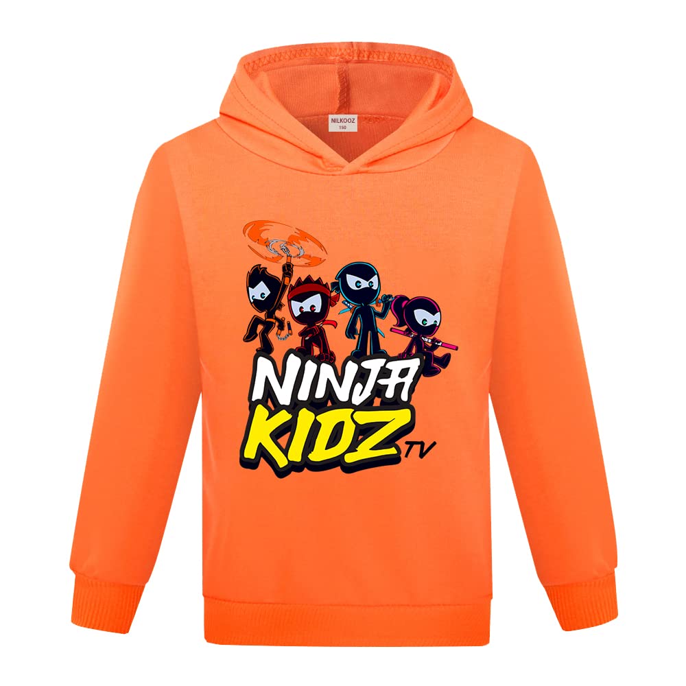 NILKOOZNinja Kidz Merch Kids Sports Hoodie Boys Hooded Sweatshirt Cartoon Girls Jumper Top