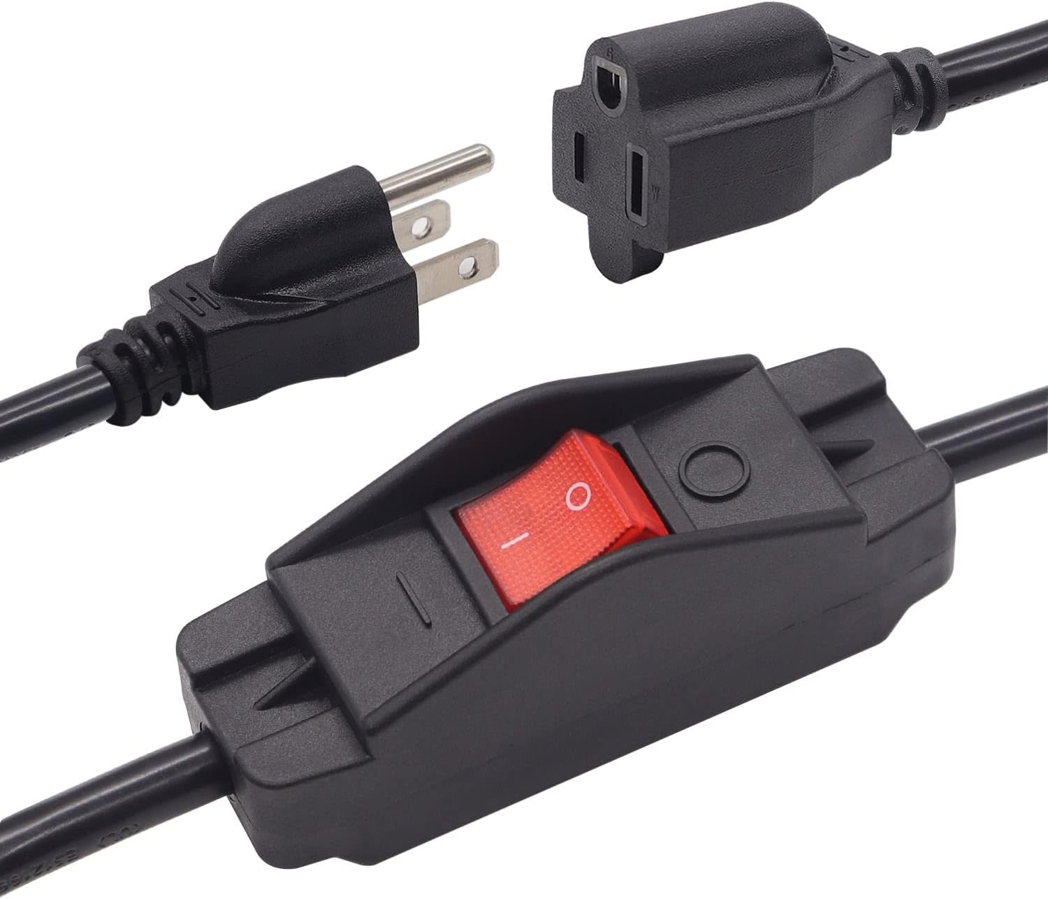 weideer 3 Prong Extension Cord with On/Off Switch 14AWG Heavy Duty