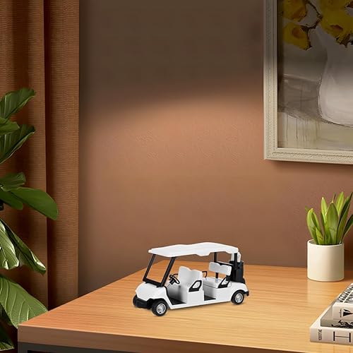 Miniatura 3 de VICASKY Mini carrito de golf fundido a presión, acción interactiva para adultos, elegante acento decorativo para el hogar, oficina, material para