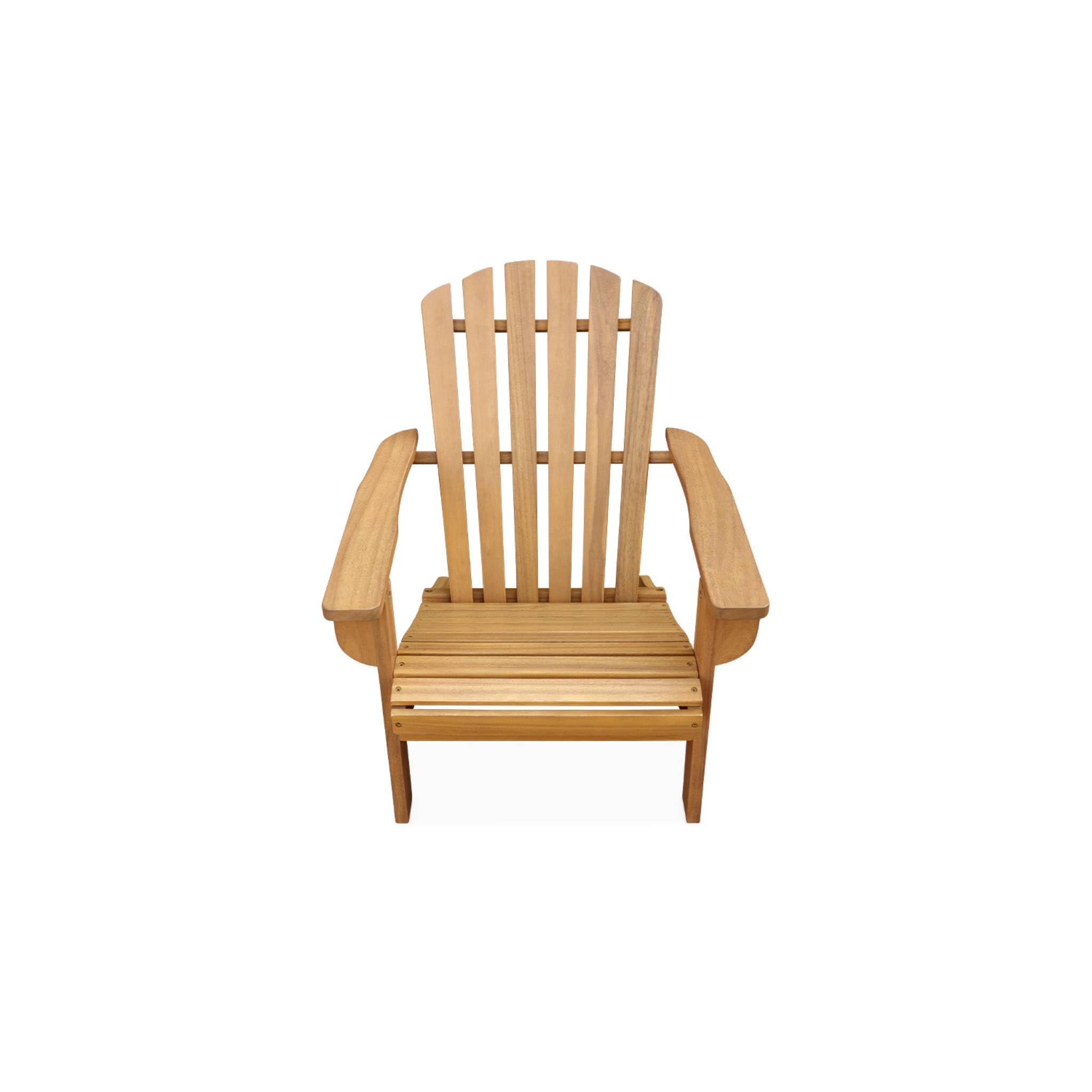 sweeek - Lot de 2 fauteuils en Bois d'acacia Adirondack pour Enfant. Salon de Jardin Enfant Couleur Teck Clair