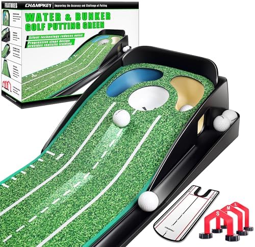 CHAMPKEY Water & Bunker Hazard Golf Putting Green Come with Gates...