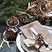 WHW Whole House Worlds Farmers Market Antlers, Set of 3, Bleached Tips, Rustic Brown Bases, Natural Twine Hanger, Each 5 Inches Long, Hand Cast Polyresin Sculptures