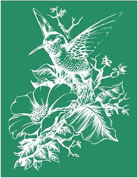 DGAGA DIY Self-Adhesive Silk Screen Stencil Mesh Transfers Various Letter Pattern for Festival Stencils Painting on Wood, Home Decor, Bag, T-Shirts8.5x11,Bird