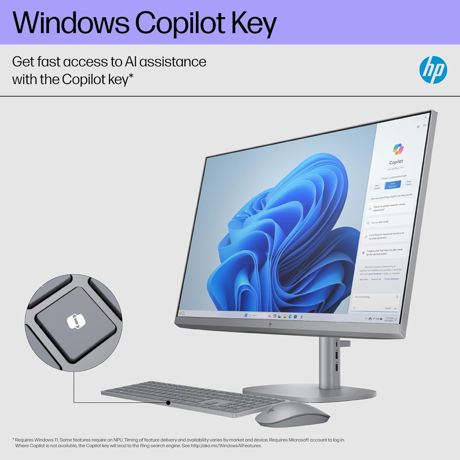 HP 27" FHD OmniStudio X All-in-One Desktop, Intel Core Ultra 5 (Up to 4.5GHz), 16GB DDR5 RAM, 512GB PCIe SSD, Wi-Fi 7, USB-C, HDMI, Wireless KB & Mouse, Windows 11