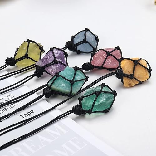 JUIYU Colar de energia de pedra de cristal natural pingente de cristal decorar presentes (cor: avent