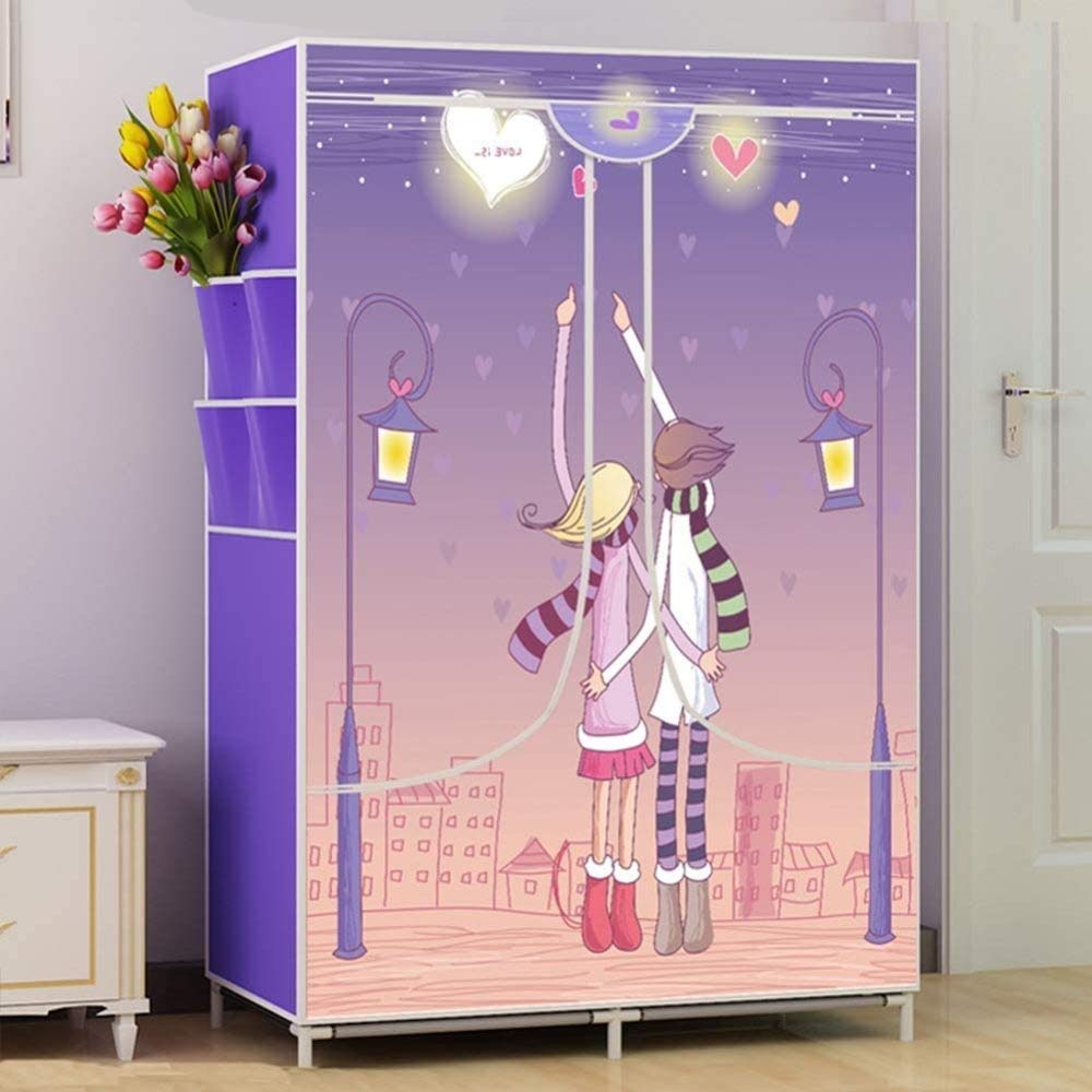 Armoire en toile pour suspendre les vêtements sans encombrer