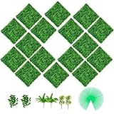 VEVOR 16 PCS 20'x20' Boxwood Hedge Panels PE Artificial Grass Backdrop Wall 1.6', Privacy Screen for...