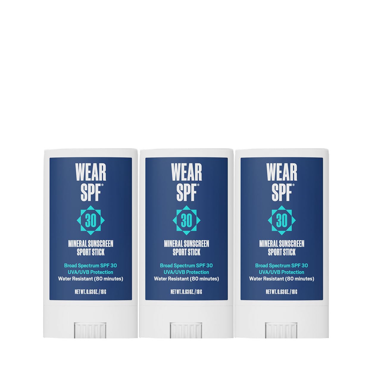 Mineral Sunscreen Sport Stick – Water-Resistant, Easy-Swipe SPF 30, 0.63 oz