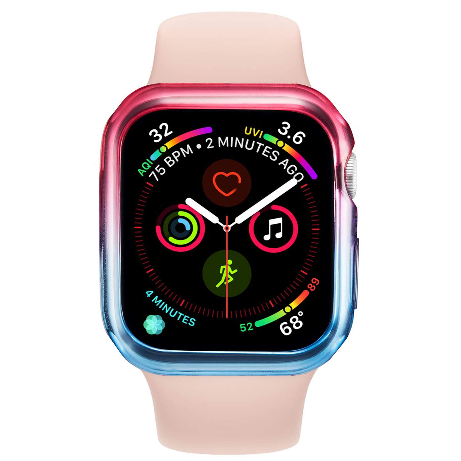 Sport Apple Watch TPU Scratch-Resistant Soft Flexible Lightweight All-Around Protective Case Bumper Compatible Apple Watch Case 44mm 40mm iwatch Series 4 Sport, Edition :vl (4, 44mm)