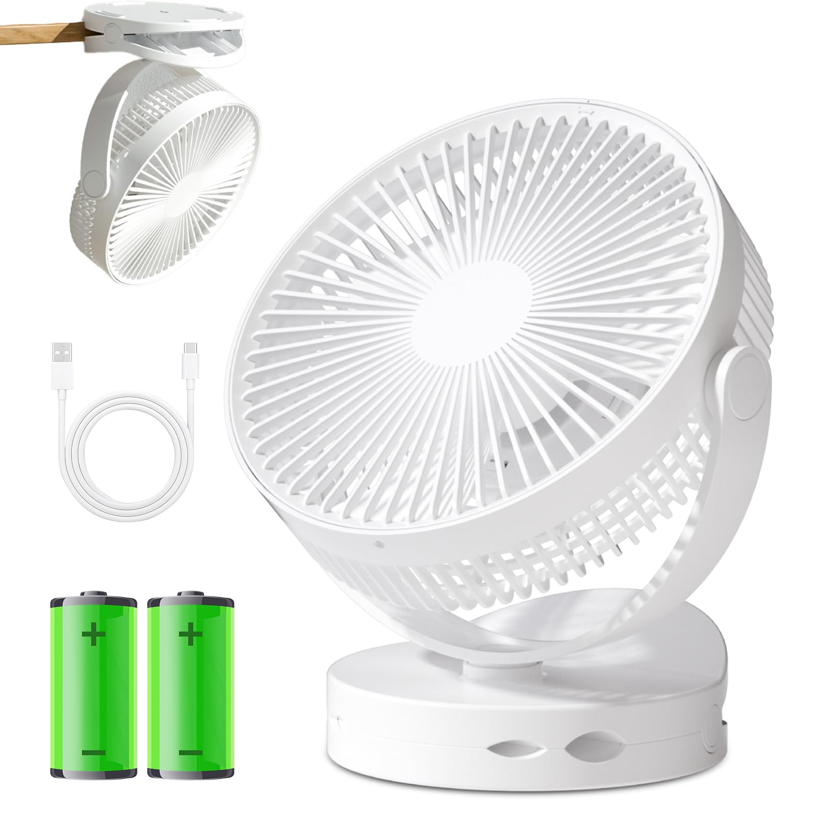 Amazon | 【hidemasa】クリップ扇風機 dcモーター 卓上扇風機