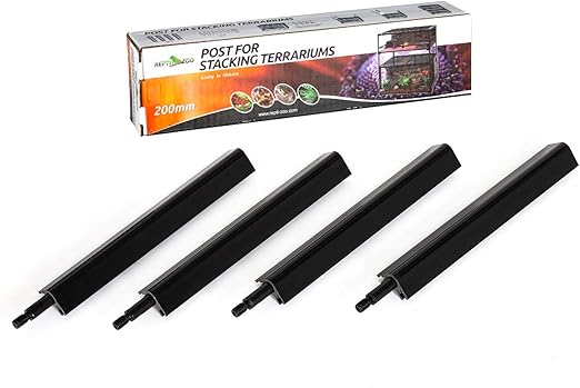 REPTI ZOO Reptile Terrarium Stackers Post Only for RK Knock-Down Glass Terrariums