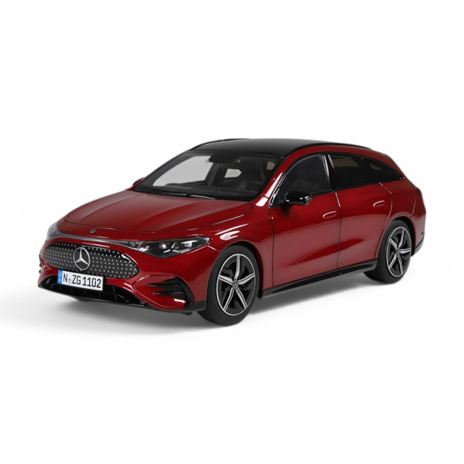 Mercedes Benz CLA Shooting Brake con tecnologia EQ 1:18 Modellino Auto Diecast - Miniatura Premium in bianco polare con tecnologia EQ, modello in metallo ricco di dettagli per collezionisti (rosso