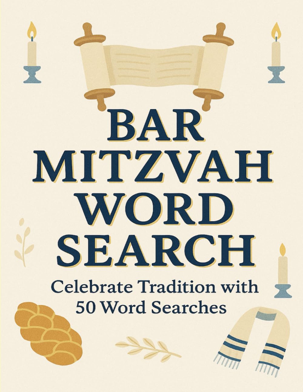 Bar Mitzvah Word Search: The perfect Bar Mitzvah gift — fun, meaningful, and unique! | 8.5x11 | Large Print | Great for reflection, downtime or travel! (Word Searches)
