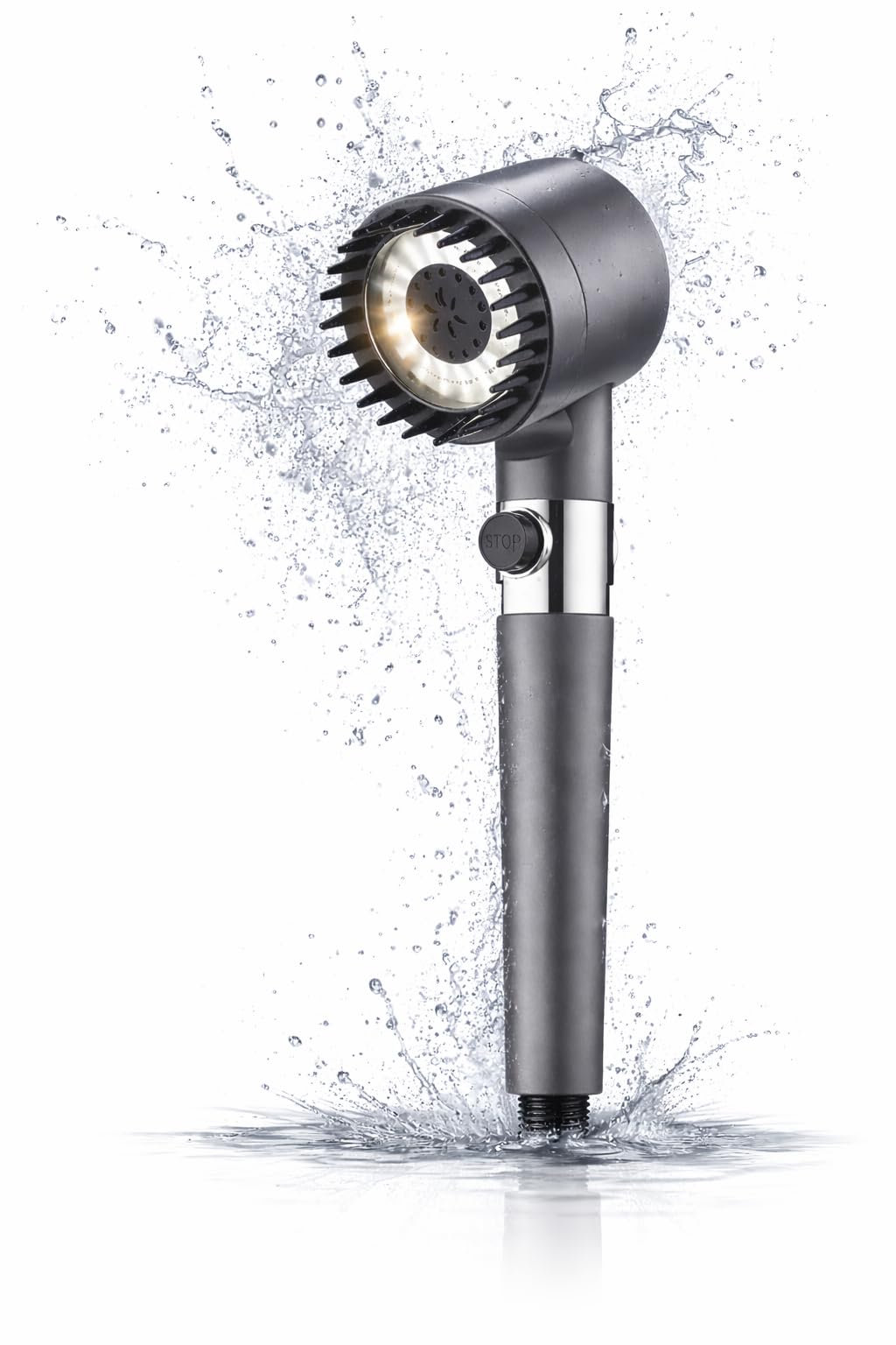 High Pressure Turbocharged Shower Head, One Button Water Stop, 4 in 1 Massage Shower Head, 3 Modes Filtered, Water Saving Head Spray-image-18
